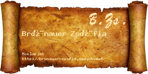 Brünauer Zsófia névjegykártya